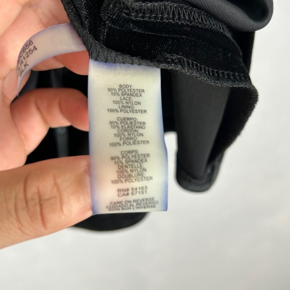 Calvin Klein plus size 2X sleeveless top velour velvet lace black v-neck - Picture 7 of 8